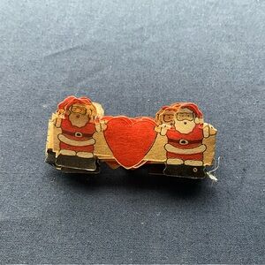 Vintage Strand of Paper Double Sided Santa Garland/Decor Paper Ephemera